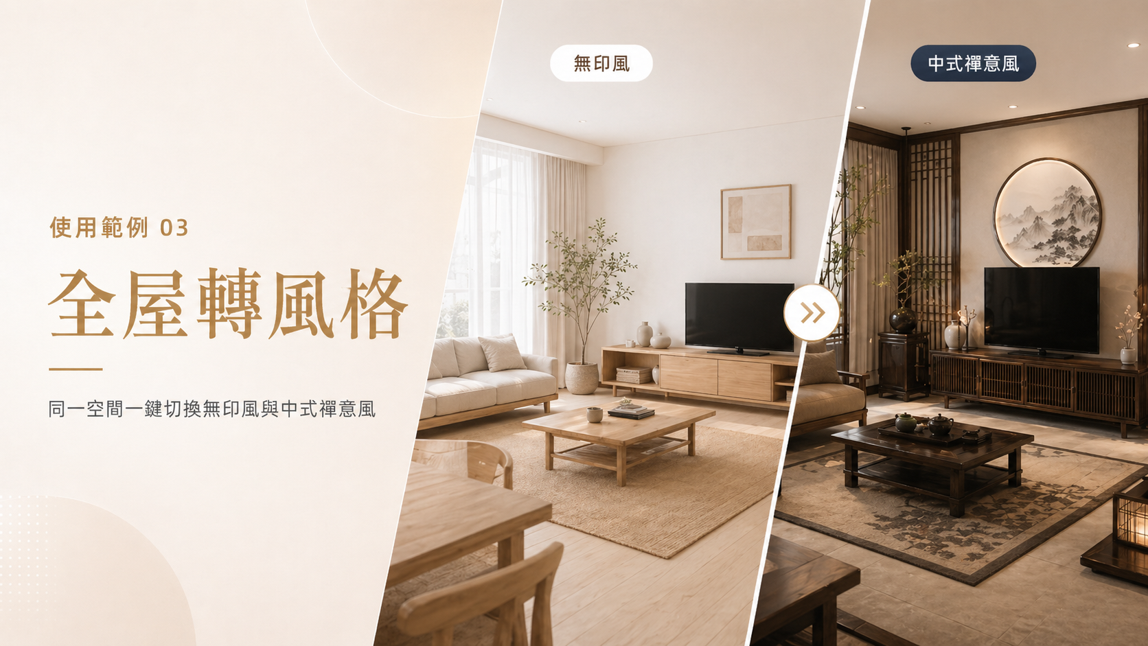 全屋轉風格使用範例